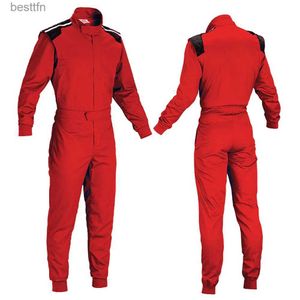 Inne odzież Kararting Suits F1 World Championship Fani Racing Skompsuit podwójna warstwowa poliestrowa poliestrowa wiatroodporna kombinezon Moto Kart Rally Combos unisexl231007