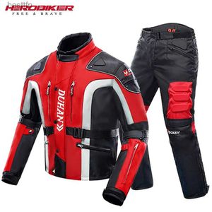 Inne odzież Duhan Motocyklowa kurtka motocyklowa WITRPOOG Ochronne sprzęt Chaqueta Moto Motocross Kurtka + Spodnie Zestaw Refleksyjne Moto Riding Racing Suitl231007