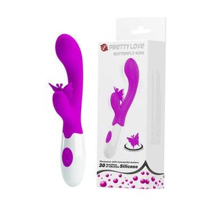 giocattoli del sesso per adulti per le donne Pretty Love 30 Velocità g Spot vibratore stimolatore del clitoride Farfalla Bacio Donne Negozio di sesso erotico Giocattoli per adulti