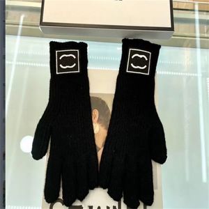 Five Fingers Gloves Designer Womens Winter Wool Mitten Thick Warm Cycling Driving Touch Screen glove Fleece inside Ski Gloves
