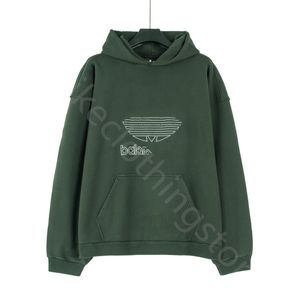 Tasarımcı Hoodie Büyük Boy Hoodie Nakış Logo Strip Baskı Gevşek Versiyon Hoodie Tasarımcı Erkek Hoodie