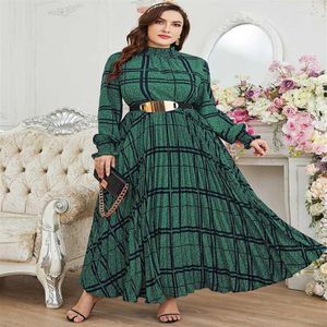 Plus Size Dresses TOLEEN Women Maxi Dress 2022 Spring Luxury Chic Elegant Long Sleeve Muslim Turkish Party Evening Wedding Robe Cl308A