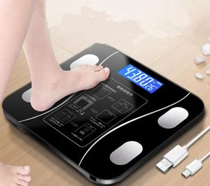 Skale masy ciała Smart Body Fitness Compositions Health Analizator z aplikacjami na smartfony Skala USB ładowna bezprzewodowa waga cyfrowej 231007