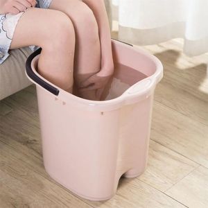 Foot Care Large Plastic Bucket Foot Bath Bucket Bathroom Foot Tub Wash Basin Laundry Buckets Portable Water Container Pail with Handle 231006