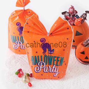 Opakowanie na prezent 10pcs Halloween Cartoon Biszka do ciastek torby cukierki Festiwal Ghost Trucie lub Treat Candy Opakowanie torby na Halloweenowe torby prezentowe x1007