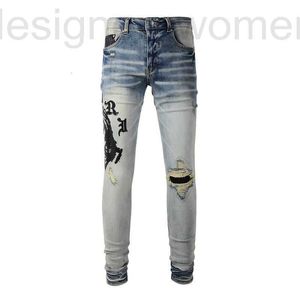 Mäns jeans designer 20SS MENS ENJESKAL RIPPERAD BIKER SLIM FIT MOTORCYCLE DENIM FÖR MÄNMMA JEAN MANS PANTS POUR HOMMES #882 IDTRTR