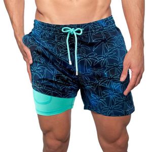 Trunks Beach Board Shorts Mens Swim -Fayme Swim Casual Dubual Warstring z kieszenią Men's304c