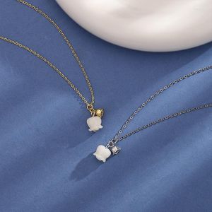 Anhänger KOFSAC Twin Flower Collar Chain Female Classic Elegant Temperament 925 Silver Jewelrry Chic Creative Bell Orchid Necklace