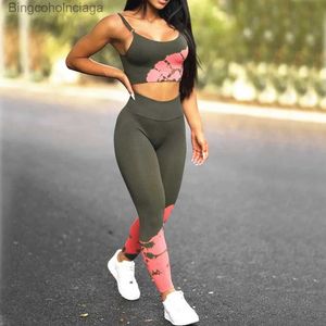 Conjuntos ativos 2023 Tie Dye Seamless Mulheres Yoga Set Workout Sports Bra Athletic Wear Fitness Gym Workout Pant Scrunch Leggings Active SuitsL231007