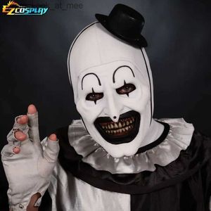 Maschere per feste Terrifier 2 Art the Clown Mask Cosplay Maschere in lattice Casco Masquerade Halloween Party Costume Puntelli Q231007