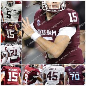 Anpassad Texas A M Aggies Conner Weigman Max Johnson Evan Stewart Ainias Smith Amari Daniels Johnny Manziel Mike Evans Myles Garrett Men Women Youth Football Jersey