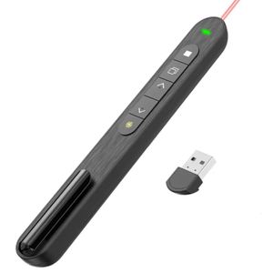 Smart Remote Control Wireless Presenter Red Laser Page Turning Pen 2 4G RF Volume PPT Presentation USB PowerPoint Pointer Mouse 231007