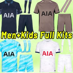 Full Set Richarlison Soccer Jerseys Son Totten Kane 2023 2024 Lucas Ham Kulusevski Hojbjerg Perisic Llors Romero Lucas Dier 23 24 Fotbollskjorta målvakt Män barn