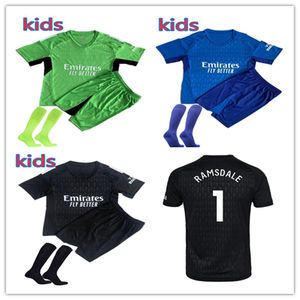 Kit de goleiro infantil 22 # Raya 1 # RAMSDALEsoccer jerseys SALIBA Gunners MARTINELLI G. JESUS camisa de futebol 23 24 SKA terno de futebol