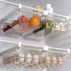 Kitchen Storage Refrigerator Box Plastic Clear Fruit Food Fresh-Keeping Organizer Under Shelf Drawer Accessories