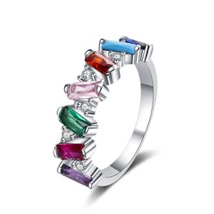 Solitaire yüzüğü orijinal kadın gümüş 925 gerçek İspanyol ayı çift düğün trend lüks randevu nişan evlilik mücevher 231007
