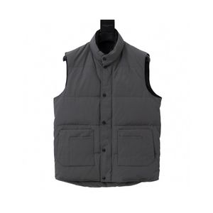 Men's gilet designer vest jacket luxury down woman vests feather filled material coat graphite gray black and white blue pop couple coat size s-xxl