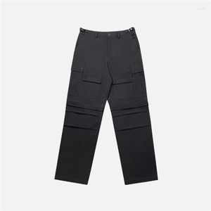 Men's Pants Black Detachable Legs Cargo Men Adjustable Waist Cotton Jogger 2023 Autumn Streetwear