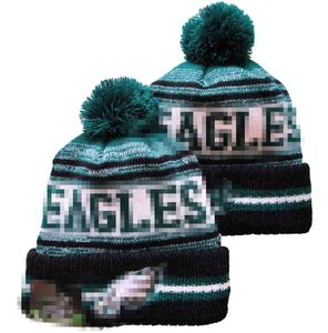 Berretti Eagles Philadelphia Bobble Hats Berretti da baseball 2023-24 Fashion Designer Bucket Hat Chunky Knit Faux Pom Beanie Cappello natalizio Sport Knit Hats