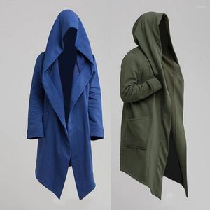 Trench da uomo Cappotto alla moda Giacca da uomo a maniche lunghe in tinta unita calda e accattivante