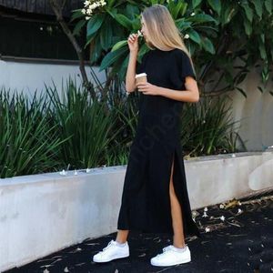 Casual Dresses Spring Maxi Dress Women Summer Clothes For Party Sexig Vintage Bandage Sticked Boho Black Long Plus Size Vestido201Z