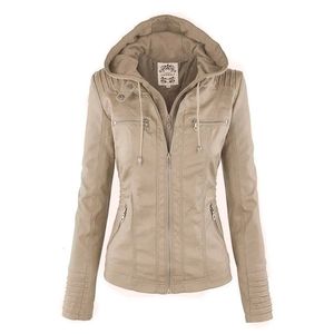 Womens Jackets Fashion Female Jacket Basic Coat Women Faux Leather Winter Motorcycle Jacket Faux Leather Suede PU Zipper Hoodies Outwear 231007