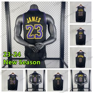 James stampato 2023-24 nuove maglie da basket Anthony D'Angelo Davis Russell Jalen Hood-Schifino Jersey
