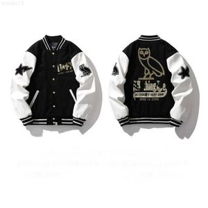 Men's Jackets Designer Bapens Embroidered Gilded Owl Jacket Button Men's and Women's Baseball Jersey Cotton Fashionable Streetug2w