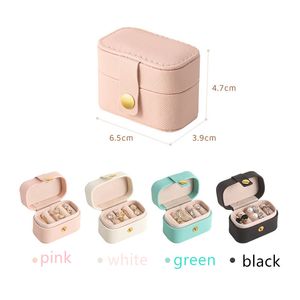 Caixa de jóias de viagem portátil anel brincos colar caixa de armazenamento de alta qualidade fácil de transportar caixa de jóias beautyfull com tamanho médio mini