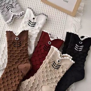 6 pairs of socks female long tube autumn and winter wear koi socks network red ins tide mid-tube female socks high appearance level college fried street socks