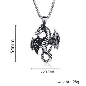 Pendant Necklaces Titanium Steel Flame Dragon Punk Necklace Retro Fashion Man Stainless Casting Of And Fire Jeans Pendant1309x