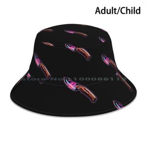 Berets Gut Knife Doppler Drawing A Csgo Skin Bucket Hat Sun Cap Counter Strike Asiimov Cs Go Global Cool