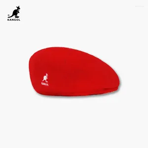 Berets Original KANGOL Wolle Baskenmütze 504 Kappe Männer Frauen Hut Mode Damen Einfarbig Casual Winter Hüte Herbst und Geschenk