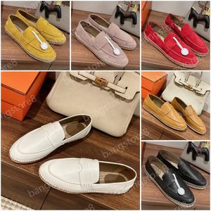 Trip Women straw plaited article Fishermans shoes luxury designer loafer leather fashion Canvas Casual Shoes Size 35-41