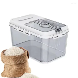 Garrafas de armazenamento Suporte de arroz Bin dispensador magnético para cereais herméticos recipientes de alimentos secos balde