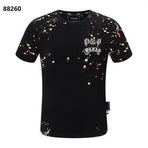 PLEIN BEAR Men's T-SHIRTS ROUND NECK SS STONES FINGERS Rhinestone Skull Man T-shirt Classical High Quality Hip Hop Streetwear259d