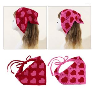 Ampla borda chapéus n1he pastoral bandana turbante crochê lenço de cabelo cor combinando hairband de malha headband para mulheres tendência y2k acessório