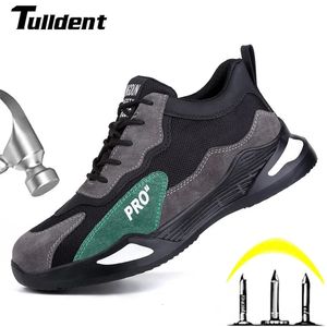 Sapatos de segurança da moda sapatos de segurança homens botas de aço toe sapatos masculinos à prova de punção tênis de trabalho sapatos masculinos botas de trabalho calçados indestrutíveis 231007