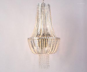 Pendant Lamps Post-modern Minimalist Luxury Metal Crystal Ceiling Chandeliers Nordic Living Room Villa Duplex Floor Atmosphere Led