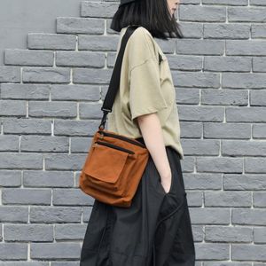 Axelväskor mode canvas kvinnor handväska klassisk messenger väska satchels damer cross-body sling