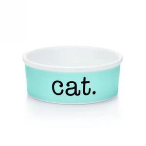 Luxury Blue Bone China Cat Bowls Designer Ceramic Pets levererar Cat Dog Bowl Catdogsuper1st228p