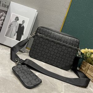 Fashion Designer bag men Trio Messenger bag high quality Crossbody bags Women classic luxury tote bags wallet embossed Leather shoulder bags