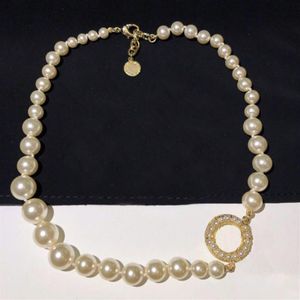 Mode 100 -årsjubileum Beaded Necklace for Women Party Wedding Lovers Gift Smycken för brud med Box186N