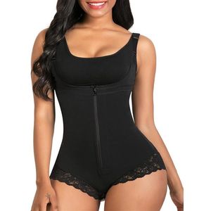 Women's Shapers Women Tummy Control Fajas Colombianas Body Shaper Zipper Flat Stomach Shapewear Colombian Reductive Girdle Fu311s