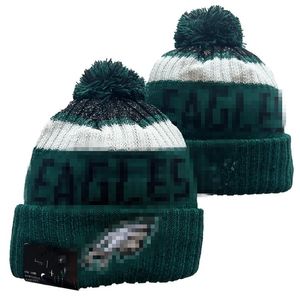 Eagles Beanies Philadelphia Bobble Hats Baseball Ball Caps 2023-24 Fashion Designer Bucket Hat Grobstrick Faux Pom Beanie Weihnachtsmütze Sport Strickmützen A3