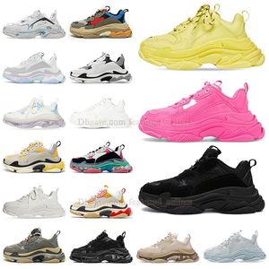 Triple s originali Sunni Designer Designer Casualmente Sneaker Sneakers Clear Sole Black Grey Rosso Blue REDE ROYAL GREEN GREEN MENS TENIS TENIS