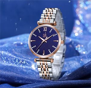 Женские часы высокого качества, роскошные часы ограниченной серии с кварцевой батареей, древнеримские цифровые часы со стальным ремешком, часы со звездным циферблатом, водонепроницаемые часы