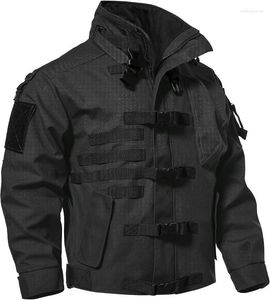 Men's Jackets Tactical Jacket Men Waterproof Wear-resistant Multi-pocket Bomber Outdoor Hiking Windproof Motorcycle Coat Multi Pocket