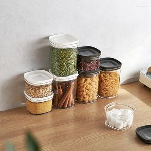 Storage Bottles Kitchen Cereal Box Sealing Jar Plastic Small Transparent Preservation Moisture-Proof