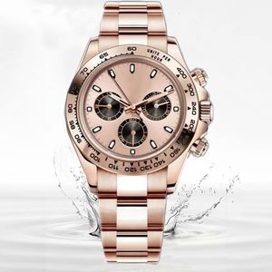 ساعة Daytons Watch Watch Mechanical Watch كامل الرجال أوتوماتيكي مشاهدة Chronograph 2813 Movement Rose Gold 40mm جودة المصمم الساعات للرجال مشاهدة AAA مونتر مونتر